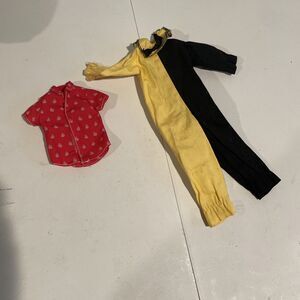 Vintage 1963 Ken # 794 Masquerade‎ Clown Jumper And Baywatch Red Shirt Sailboats